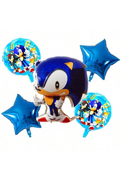 Miniso Other Style 1 5Pcs Sonic Birthday Balloon Party Decoration Set Family Campus Party Decoration Alumin