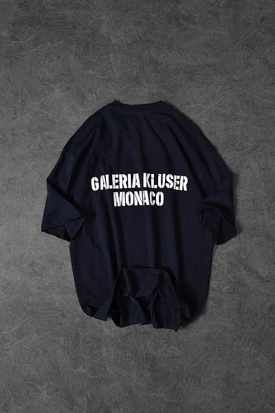 Slatra Ανδρικό μπλουζάκι με στάμπα Navy Blue AW Oversize