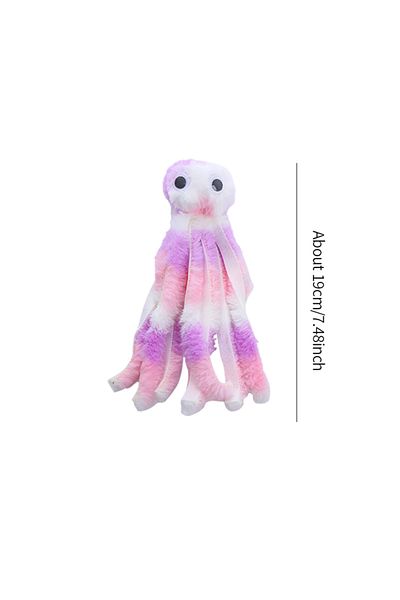 Choice Xs Multicolor Cat Toy Cute Octopus Plush Toy Bite Resistant Teeth Interactive Play Pet Supplies