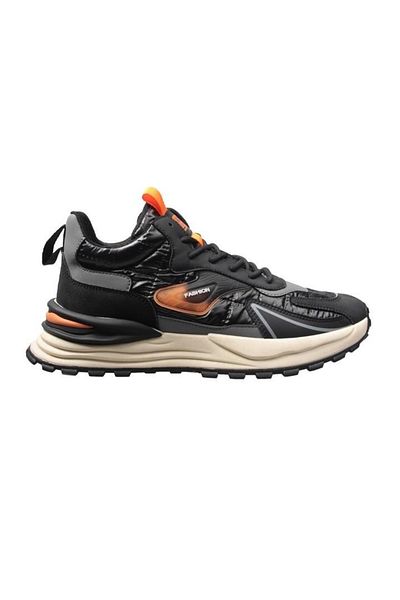 M.P. M.P 232-1235 Μαύρο-Πορτοκαλί Ανδρικά Casual Sneakers