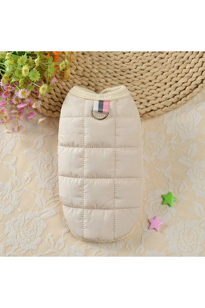 Choice L Beige Winter Warm Dog Coat Jacket Windproof Dog Clothes For Small Dogs Padded Clothing Chihuahua C