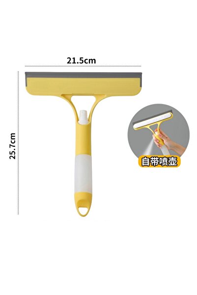 choice2 Yellow Multifunctional Glass Wiper with Watering Can - Perfect for Cleaning Mirrors, Windows, and Ca