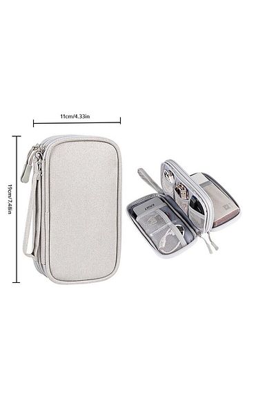 Choice 1pc Dark Gray 1pc Pink/grey/black/navy Travel Portable Digital Product Storage Bag Usb Data Cable Or