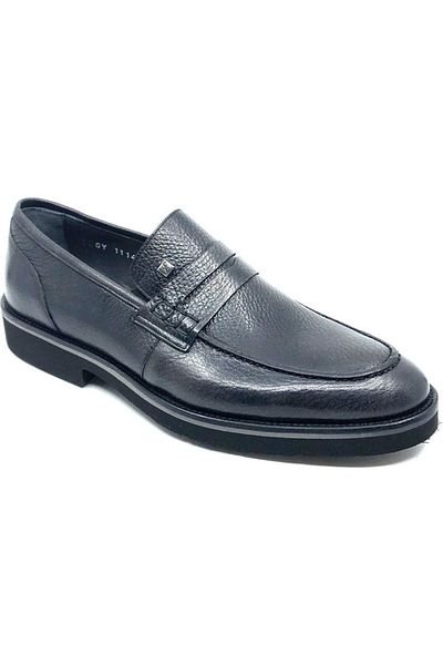 Fosco Genuine Leather Black Men's Shoes - 1114 286
