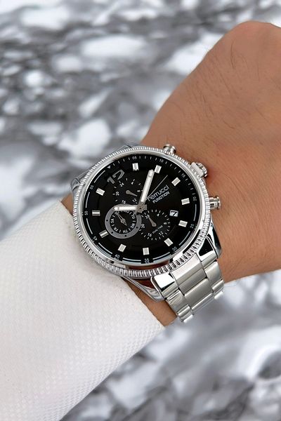 Ferrucci Silver-black Men's Wristwatch Steel Strap Functions Active Zmfer073