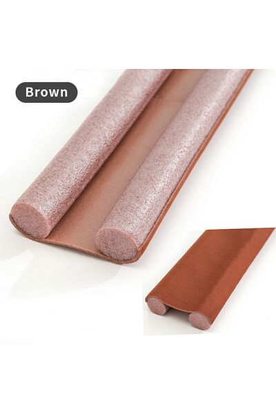 Choice Brown Cutable Door Bottom Weather Strip Flexible Noise Blocker Double Foam Stopper Sound Proof Dust