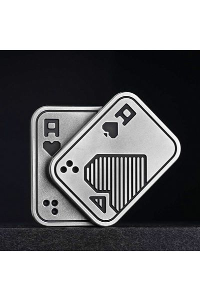 Choice NO.4581 Magnetic Metal Fidget Toys - Metal Poker Push Card Fidget Slider Stress Relief Toy, Mens EDC