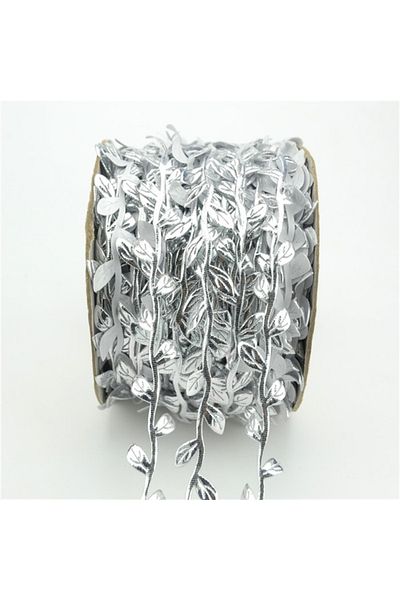 Choice Silver 20 Meter Silk Gold Artificial Leaf Leaves Vine For Wedding Box Decoration Foliage Handmade Sc