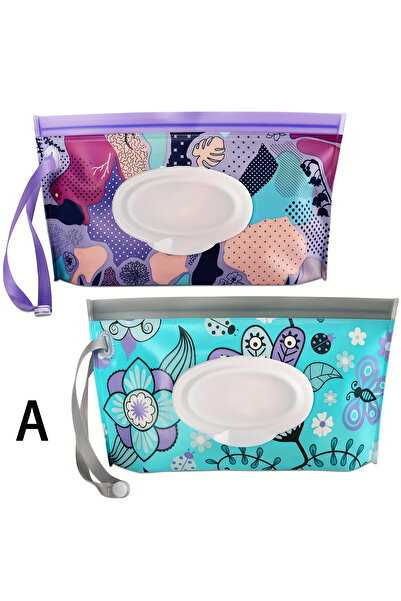 Choice A Baby Wipe Case, Travel Tissue Holder, Wet Wipes Storage Bag, Reusable Wet Wipe Pouch For Travel，M.