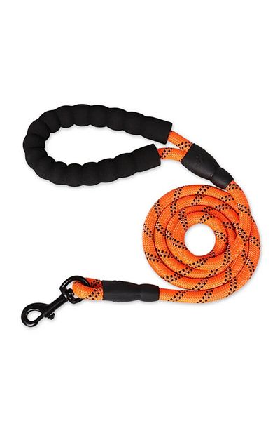 Choice 3m orange Reflective Dog Leash With Comfortable Padded Handle - Double Heavy Duty Traction Rope For