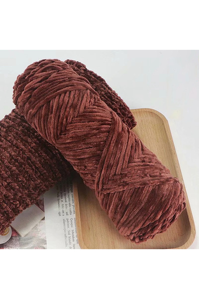 Choice كراميل 95 جرام من خيوط الشنيل الناعمة المخملية، صوف محبوك، وشاح، معطف،...