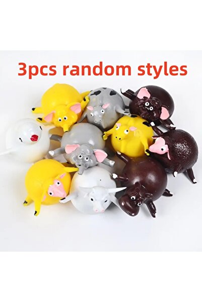 Choice مجموعة عشوائية من 3 قطع من كرات التهوية المنفوخة على شكل حيوانات ديناص...