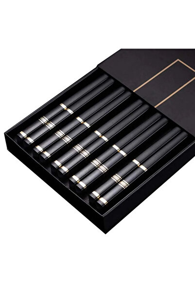 Choice 5 Pairs Black CC 5Pairs High Quality Japanese Non-Slip Chopsticks Korean Home Hotel Restaurant Porta