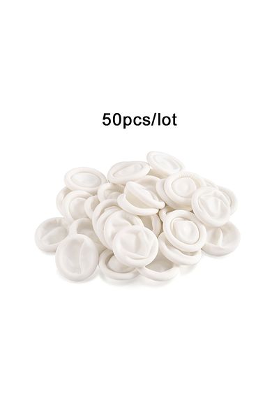 AGCFABS 50Pcs 50/100Pcs Protective Fingertip Natural Rubber Gloves Disposable Latex Finger Cots for DIY Epox