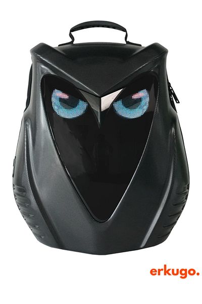 ERKUGO Owl Led Eyed Motor Backpack, Backpack, Phone Control Screen Bag, Scooter Bag