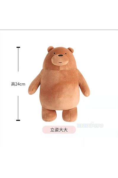 Choice 24cm standing brown 24cm Standing We Bare Bears Cartoon Plush Toys Grizzly Panda Icebear Soft Stuffe