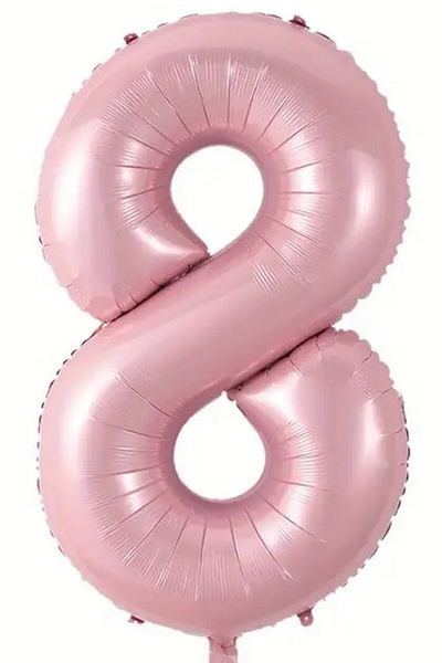 BeySüS Pink 8 Number Foil Balloon 80 cm