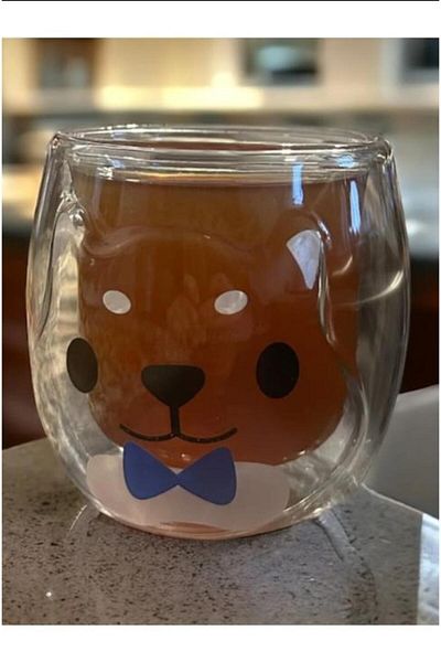 Hayveys Double Walled Heat Resistant Teddy Bear Cup 380ml