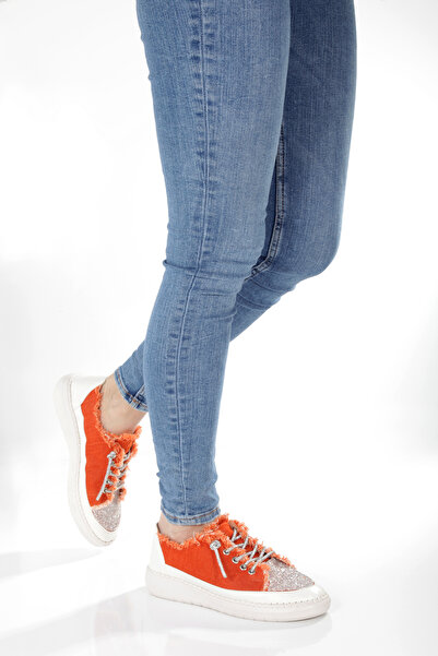 UĞURÖKÇE ЖІНОЧІ СПОРТИВНІ КРОСІВКИ З ОРАНЖЕВИМИ КАМЕНЯМИ