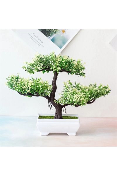 Choice White Artificial Plants Bonsai Small Tree Pot Fake Plant Flowers Potted Ornaments For Home Room Tabl