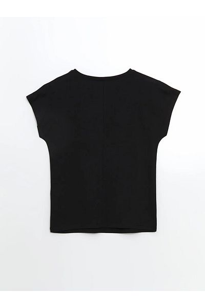 LC Waikiki Tricou de damă LCWAIKIKI Classic Crew Gât cu paiete brodat cu paiete