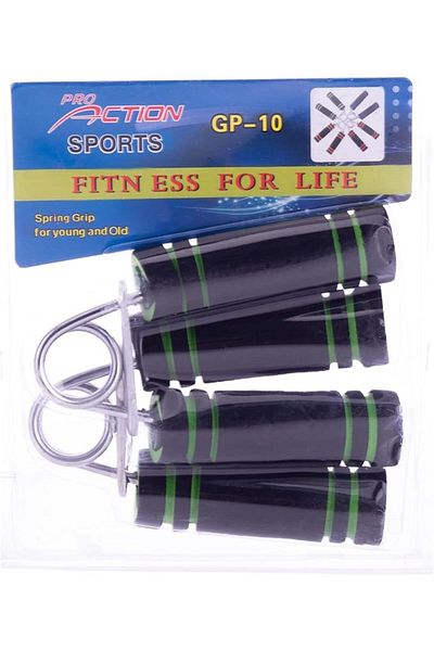 AKDC Pro Action Hand Grip Strengthen Tool L(20Cm) Xw(15Cm) Xh(2Cm) Silver, Green, Black