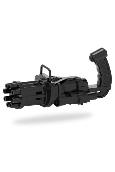 Little Story مسدس لعبة للأطفال مكون من 8 فتحات لآلة الفقاعات - أسود