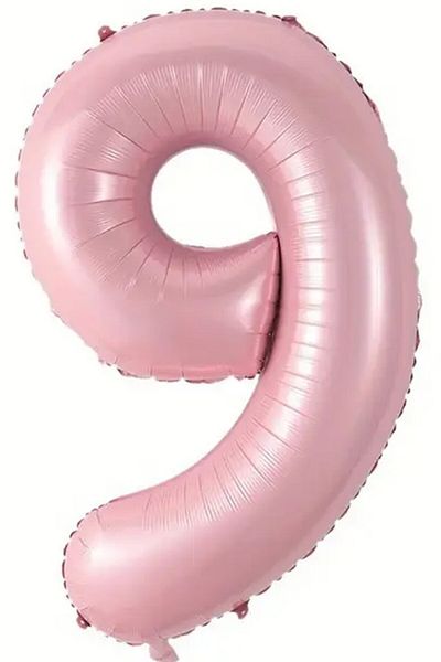 BeySüS Pink 9 Number Foil Balloon 80 cm