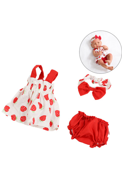 Choice فستان الفراولة سترة ملابس الدمى ملابس لدمية طفل 16 بوصة 40 سم كنزات لط...