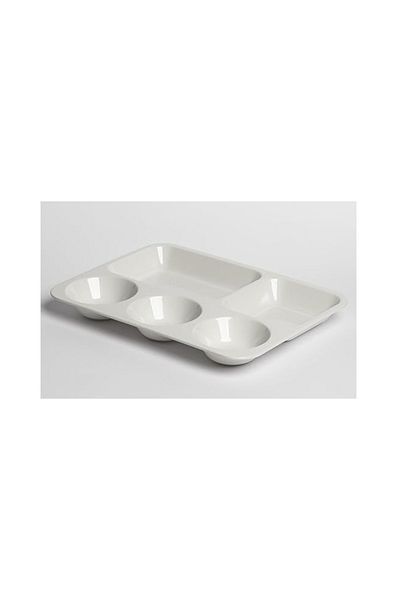 mastergold 13x11 Inch Melamine Rectangle Divided Plate Rectangular Divided Serving Plate for Nuts Desserts