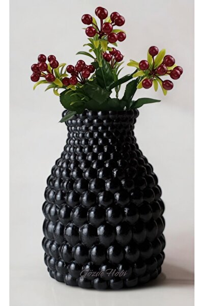 gözde hobi Gözdehobi M&s Muadili Vazo Bohem Tarzı Baloncuklu Dekoratif Kuru Çiçek Vazosu El Yapımı Petek Vazo