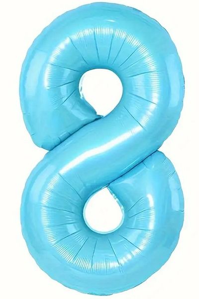 BeySüS Blue 8 Number Foil Balloon 80 cm