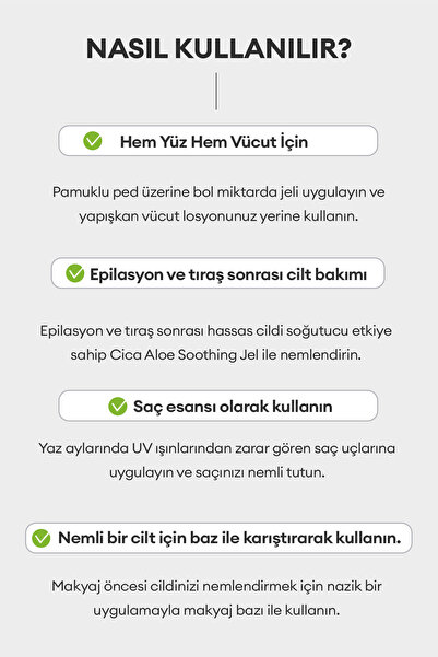 Missha Cica Aloe Kompleksi İçeren Nemlendirici Jel 300ml Premium Cica Aloe Soothing Gel