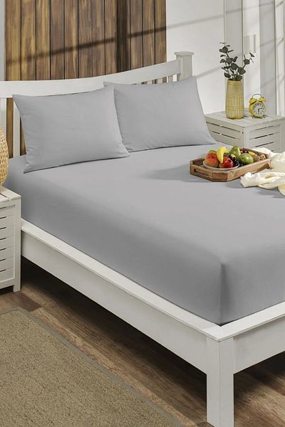 Podiumtex 90×190 cm Single Cotton Fitted Sheet Set-Fitted Sheet+Pillowcase