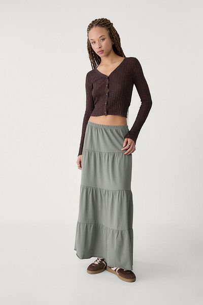 Stradivarius Long flowing boho skirt