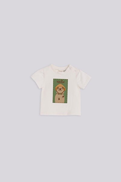 Layette Bg Store Baby Boy Ecru Tshirt