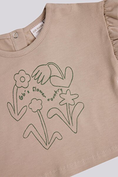 Layette Bg Store Baby Girl Brown Tshirt