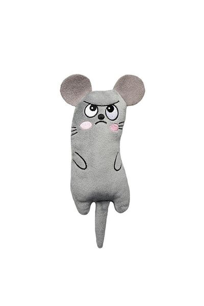 Choice GRAY Cute Cat Toys Funny Interactive Plush Cat Toy Mini Teeth Grinding Catnip Toys Kitten Chewing Sq