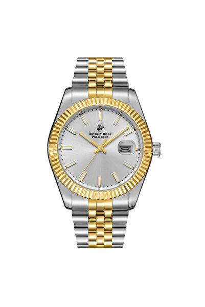 Beverly Hills Polo Club ساعة رجالية أنالوج بمينا فضية - BP3018X.230