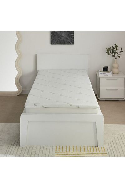 Home Box Relax Bamboo Memory Foam Single Mattress Topper 90x200x4 cm