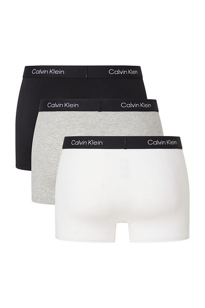 Calvin Klein Férfi aláírt fekete-fehér-szürke boxer gumiszalaggal 000nb3528a-6h3