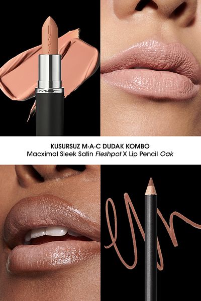 M.A.C MACximal Sleek Satin Lipstick Iconic Satin Finish Lipstick-FLESHPOT 3.5GM