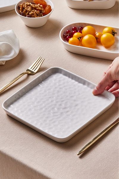 Karaca 18 cm Wide White Cake Plate - Refika