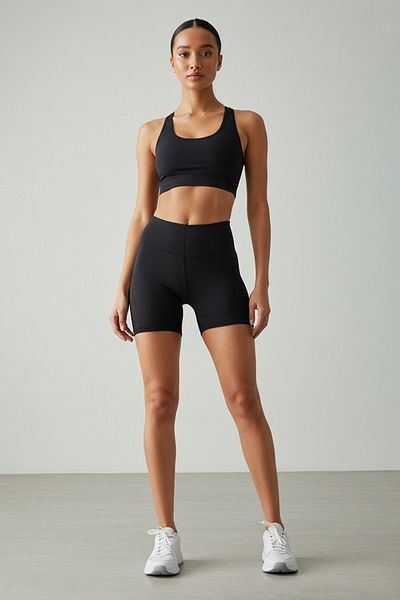 Trendyol Collection Black Restorer Pletené sportovní šortky/Krátké legíny TWOSS21SR0545