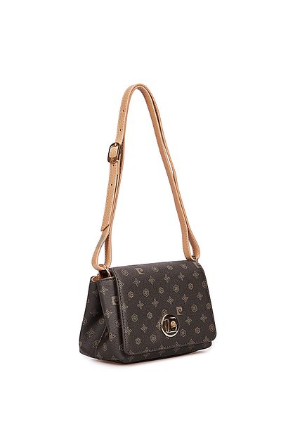 Pierre Cardin Braune Monogramm-Umhängetasche für Damen 05PO25Y1886