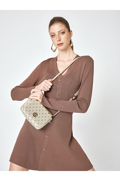 Pierre Cardin Neue Gold-Monogramm-Schultertasche für Damen 05PO25Y1886