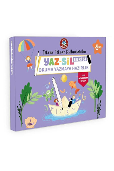 Çocuk Akademi Yaz Sil Serisi Okuma Yazmaya Hazırlık Seti Yeni Müfredat
