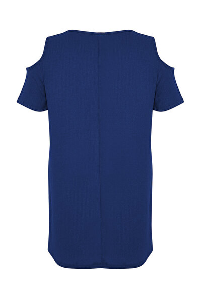 Trendyol Curve Saks A-Line Cut-Out Detail Knitted Dress Tbbss22El2986
