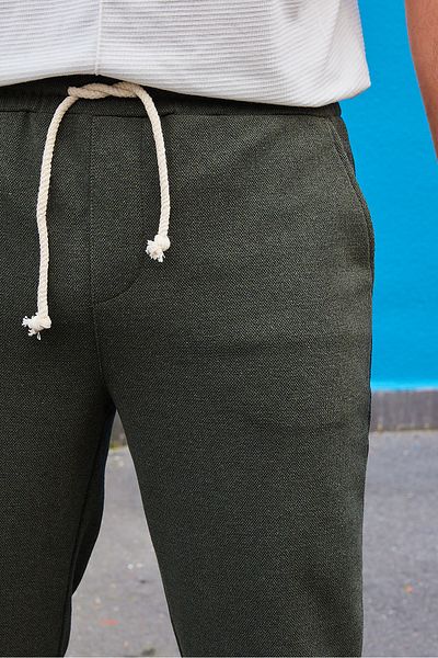 Trendyol Collection Ύφασμα Khaki Pique - Φούτερ με κανονικό κόψιμο, διπλό πόδι TMNAW25EA00011