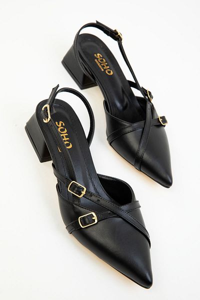 SOHO Black Women's Classic Heeled Shoes 19067